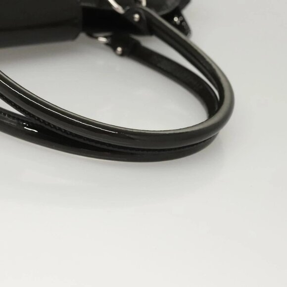 Salvatore Ferragamo Gancini Hand Bag Enamel Green Silver Auth 126114 - Picture 8 of 16